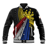Philippines Sun Baseball Jacket Pasifika Tribal Style
