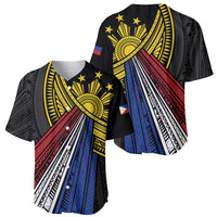 Philippines Sun Baseball Jersey Pasifika Tribal Style