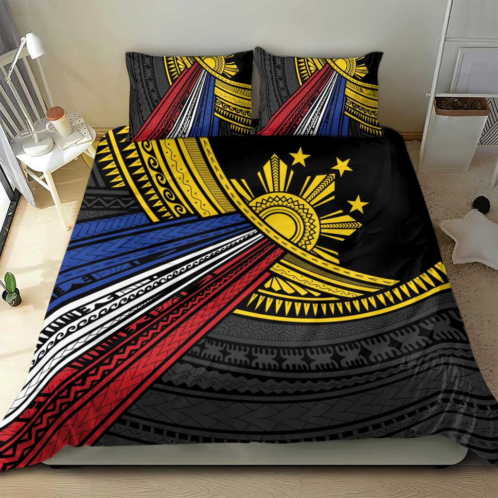 Philippines Sun Bedding Set Pasifika Tribal Style
