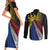 Philippines Sun Couples Matching Short Sleeve Bodycon Dress and Long Sleeve Button Shirt Pasifika Tribal Style