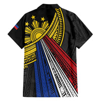 Philippines Sun Family Matching Off The Shoulder Long Sleeve Dress and Hawaiian Shirt Pasifika Tribal Style LT7 - Polynesian Pride