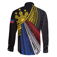 Philippines Sun Family Matching Off The Shoulder Long Sleeve Dress and Hawaiian Shirt Pasifika Tribal Style LT7 - Polynesian Pride