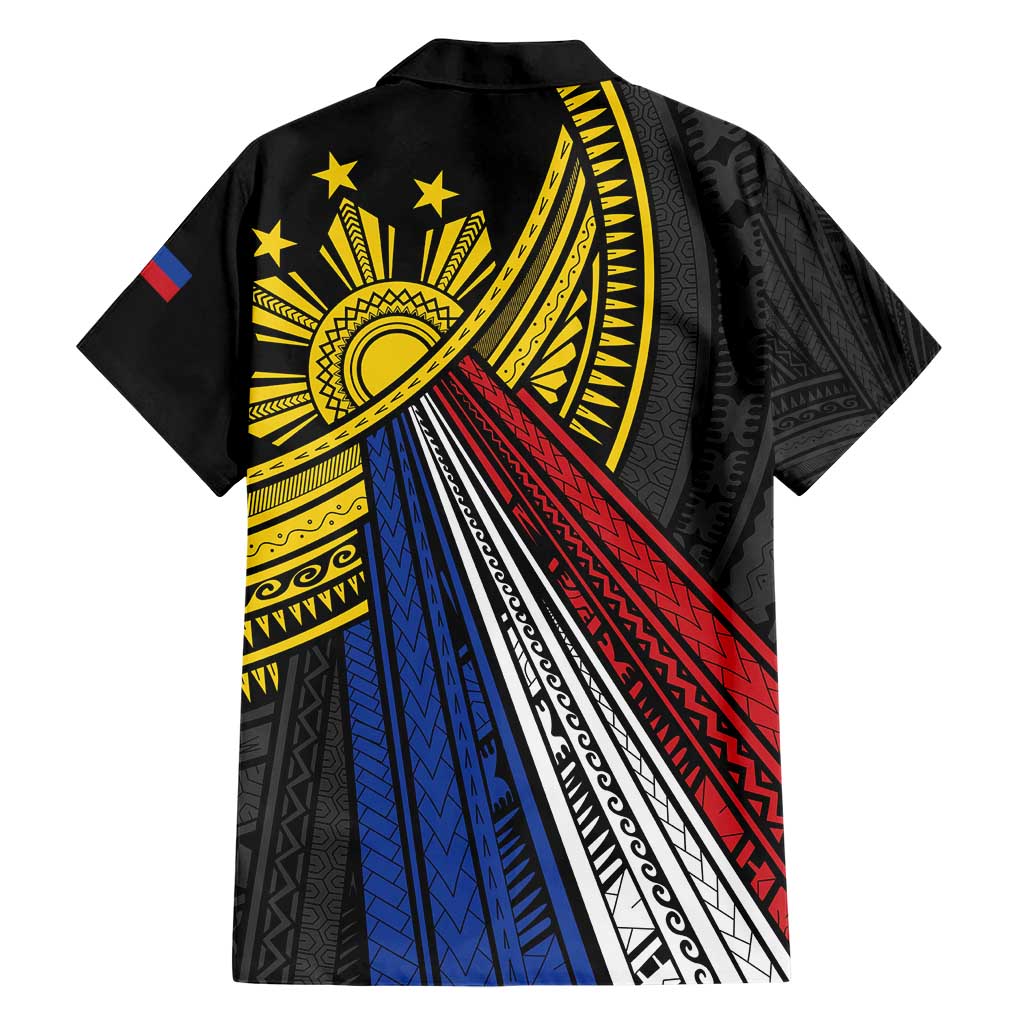 Philippines Sun Family Matching Short Sleeve Bodycon Dress and Hawaiian Shirt Pasifika Tribal Style