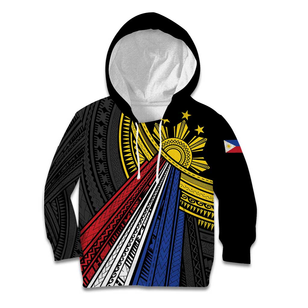 Philippines Sun Kid Hoodie Pasifika Tribal Style