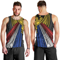 Philippines Sun Men Tank Top Pasifika Tribal Style