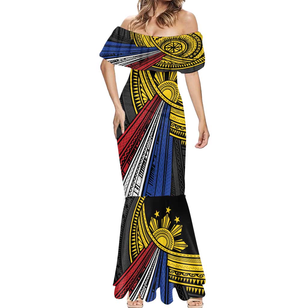 Philippines Sun Mermaid Dress Pasifika Tribal Style