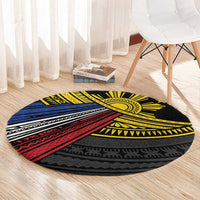 Philippines Sun Round Carpet Pasifika Tribal Style