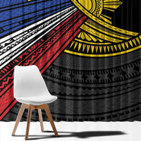 Philippines Sun Window Curtain Pasifika Tribal Style