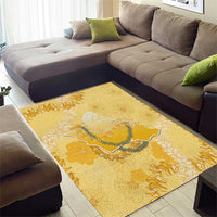 Hawaii Oahu Island Flowers Lei Area Rug Yellow Ilima Mix Plumeria