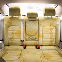 Hawaii Oahu Island Flowers Lei Back Car Seat Cover Yellow Ilima Mix Plumeria