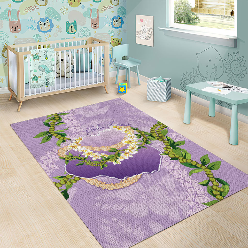 Hawaii Kauai Island Flowers Lei Area Rug Mokihana Lei