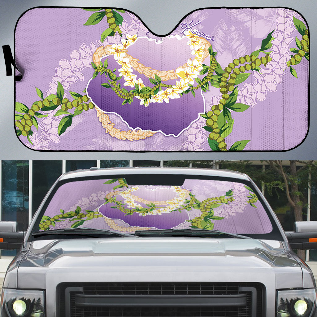 Hawaii Kauai Island Flowers Lei Auto Sun Shade Mokihana Lei