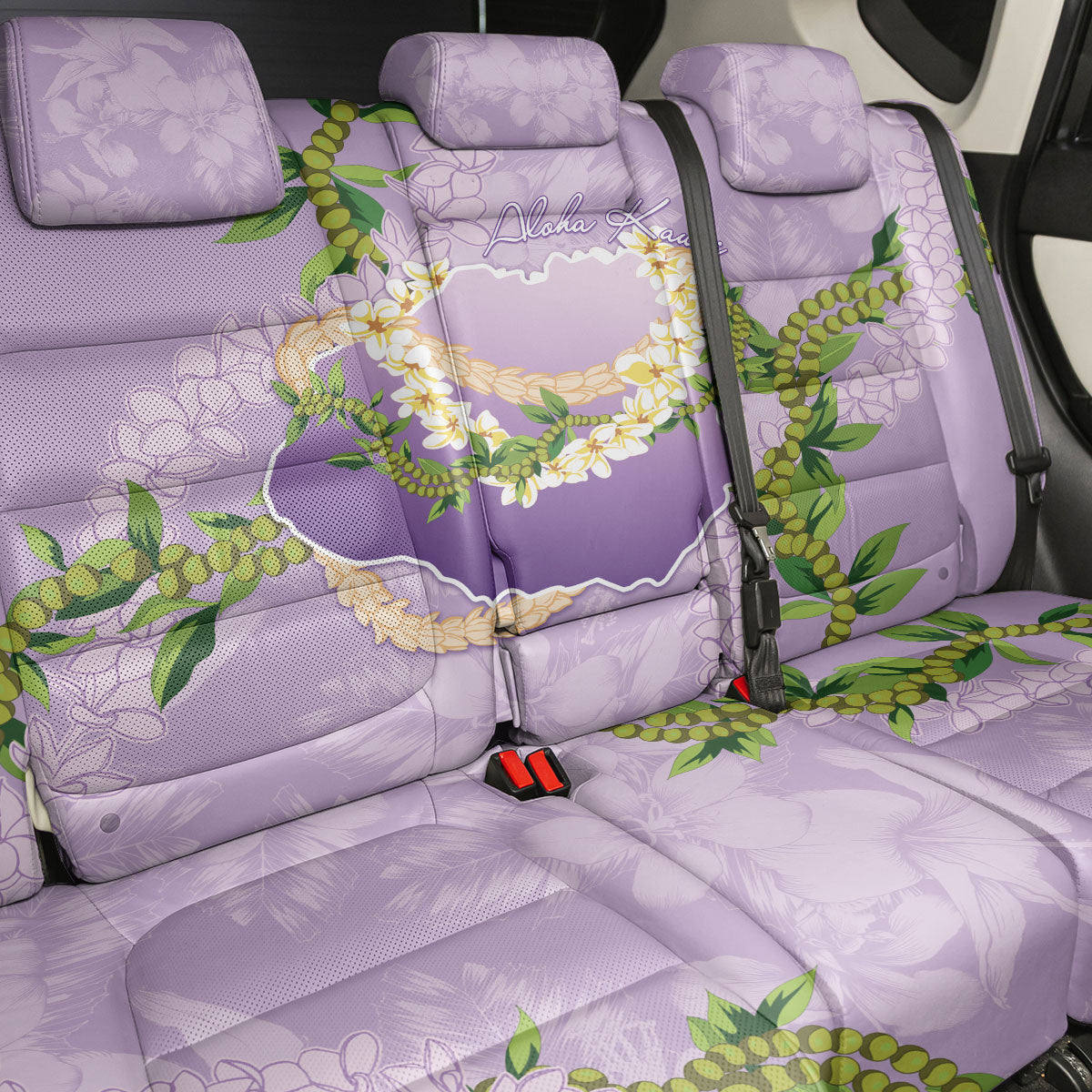 Hawaii Kauai Island Flowers Lei Back Car Seat Cover Mokihana Lei