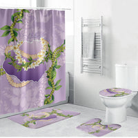Hawaii Kauai Island Flowers Lei Bathroom Set Mokihana Lei