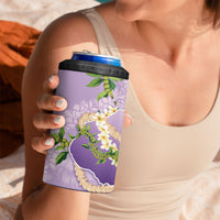Hawaii Kauai Island Flowers Lei 4 in 1 Can Cooler Tumbler Mokihana Lei