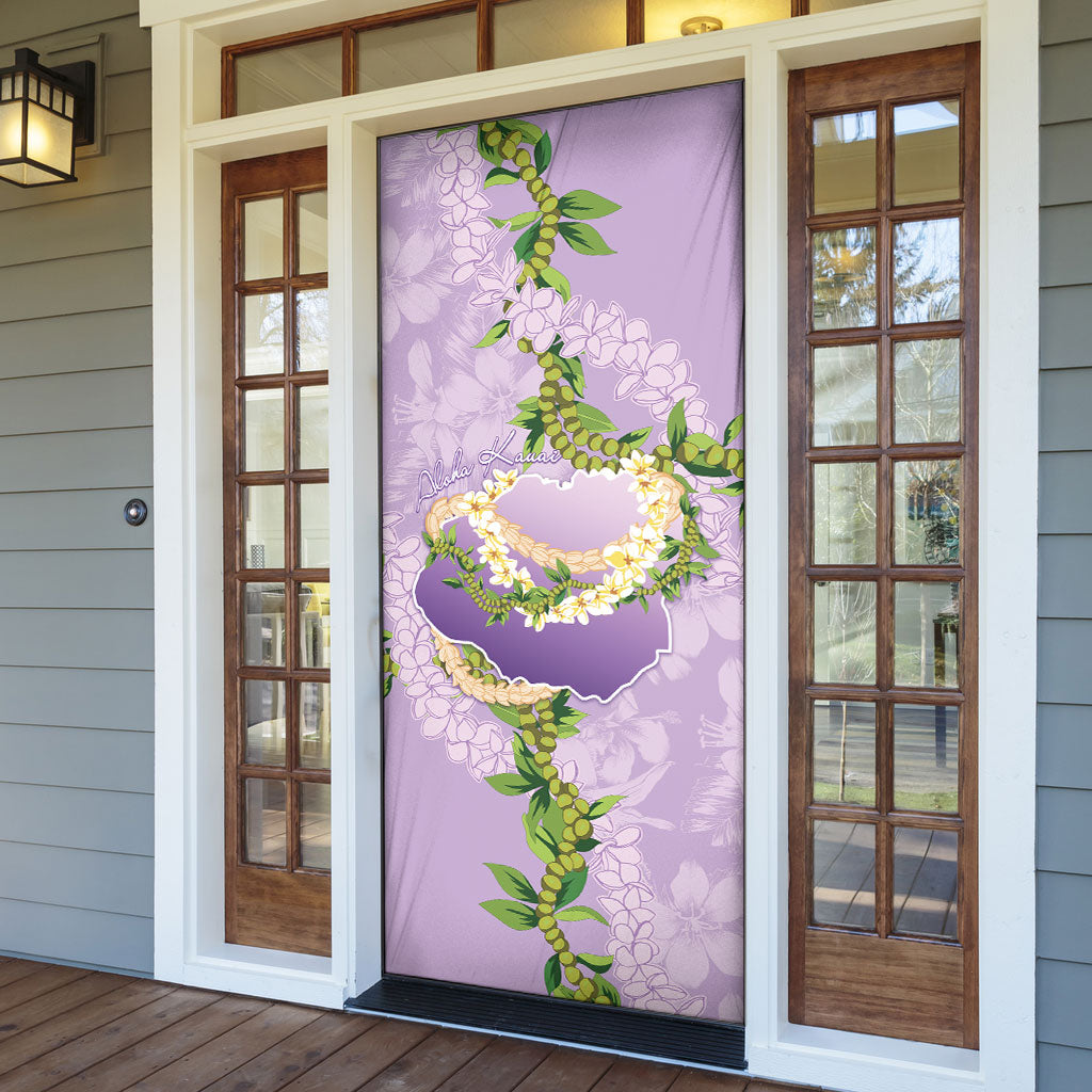 Hawaii Kauai Island Flowers Lei Door Cover Mokihana Lei