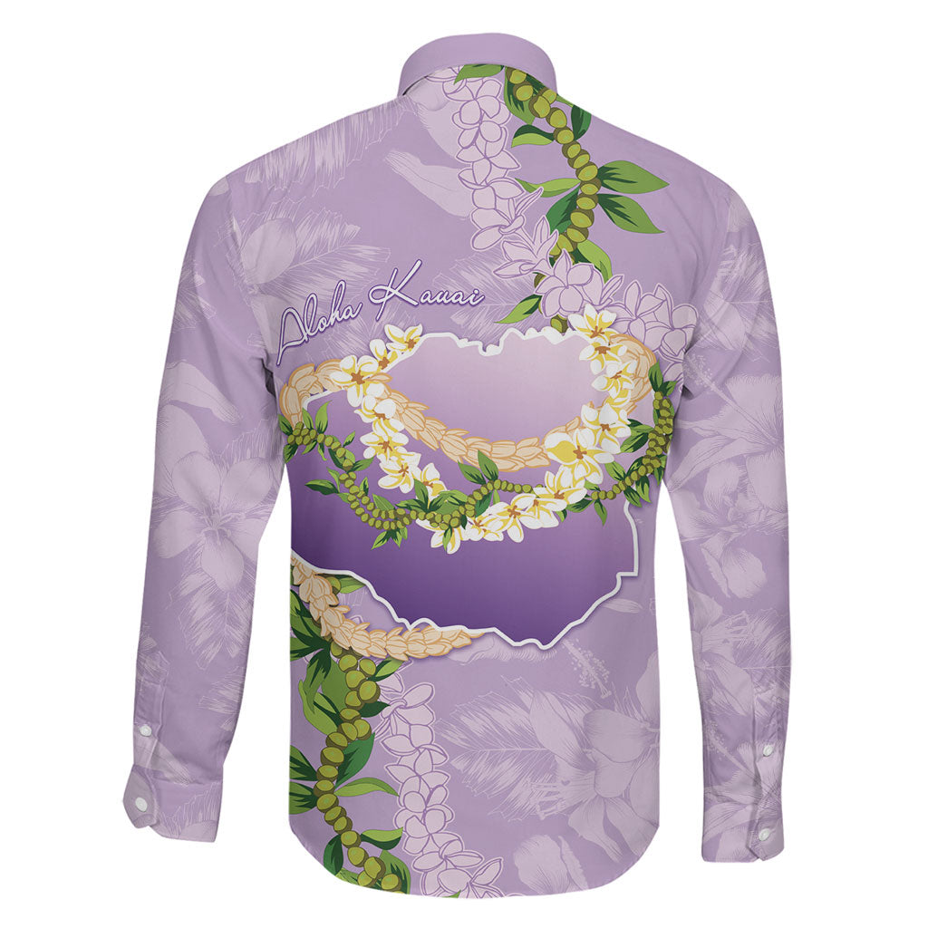 Hawaii Kauai Island Flowers Lei Family Matching Off The Shoulder Long Sleeve Dress and Hawaiian Shirt Mokihana Lei LT7 - Polynesian Pride