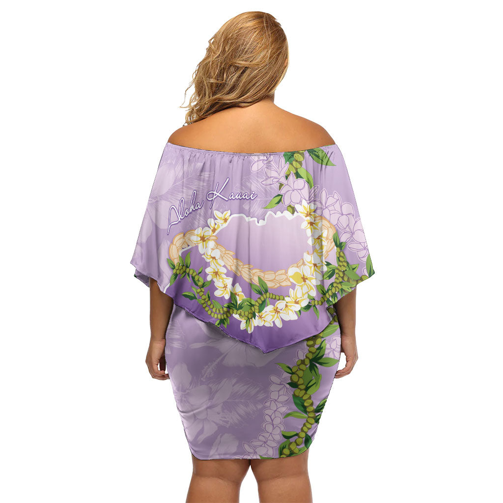 Hawaii Kauai Island Flowers Lei Family Matching Off Shoulder Short Dress and Hawaiian Shirt Mokihana Lei LT7 - Polynesian Pride