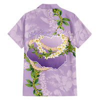 Hawaii Kauai Island Flowers Lei Family Matching Puletasi and Hawaiian Shirt Mokihana Lei LT7 - Polynesian Pride