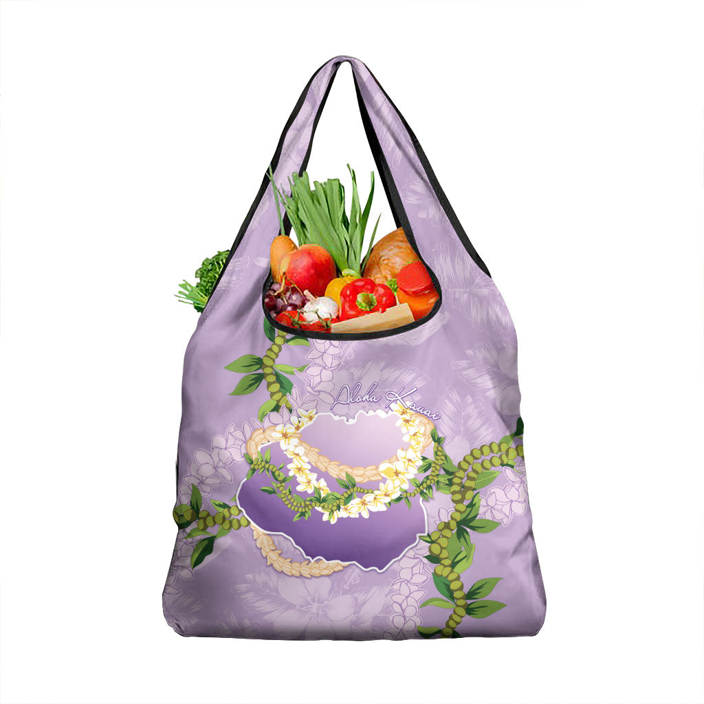 Hawaii Kauai Island Flowers Lei Grocery Bag Mokihana Lei