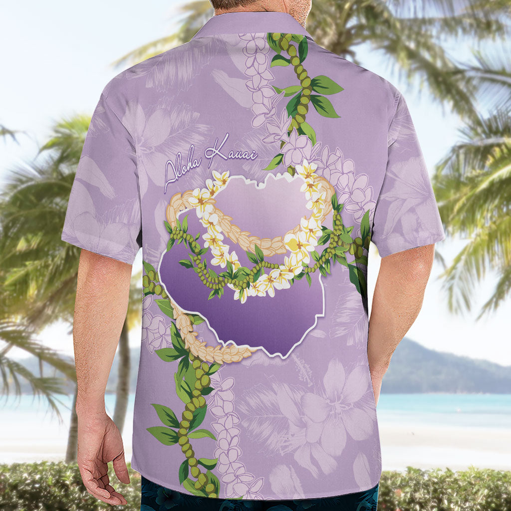 Hawaii Kauai Island Flowers Lei Hawaiian Shirt Mokihana Lei