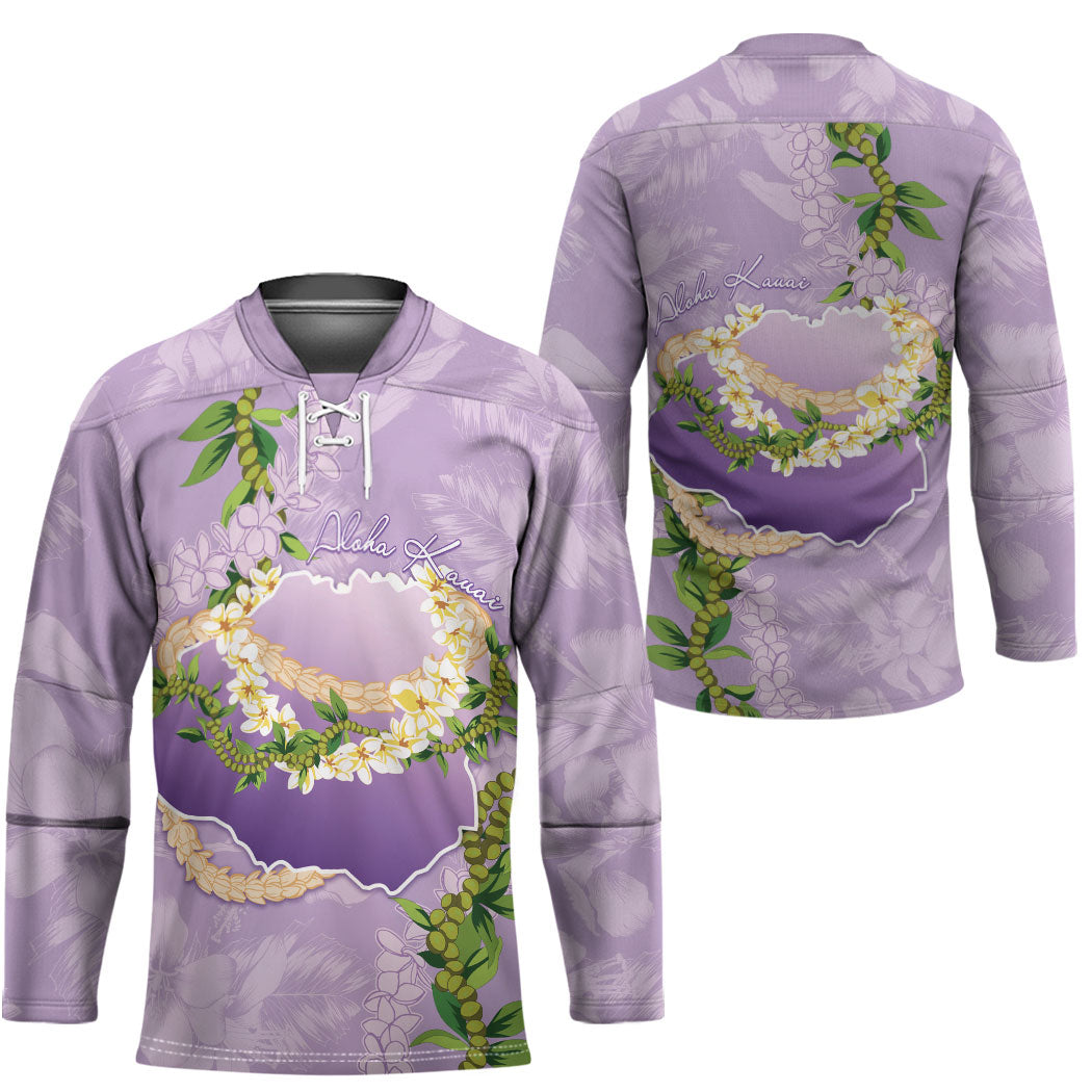 Hawaii Kauai Island Flowers Lei Hockey Jersey Mokihana Lei