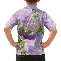 Hawaii Kauai Island Flowers Lei Kid Hawaiian Shirt Mokihana Lei