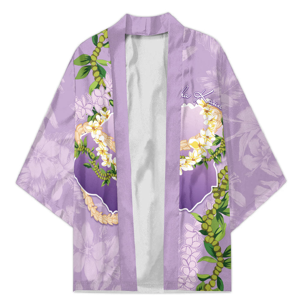 Hawaii Kauai Island Flowers Lei Kimono Mokihana Lei