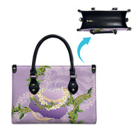 Hawaii Kauai Island Flowers Lei Leather Bag Mokihana Lei