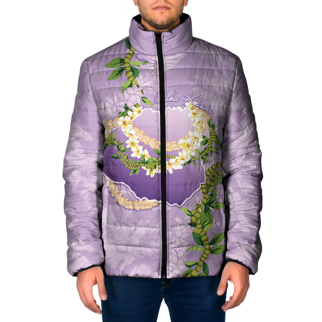 Hawaii Kauai Island Flowers Lei Padded Jacket Mokihana Lei