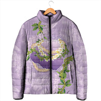 Hawaii Kauai Island Flowers Lei Padded Jacket Mokihana Lei