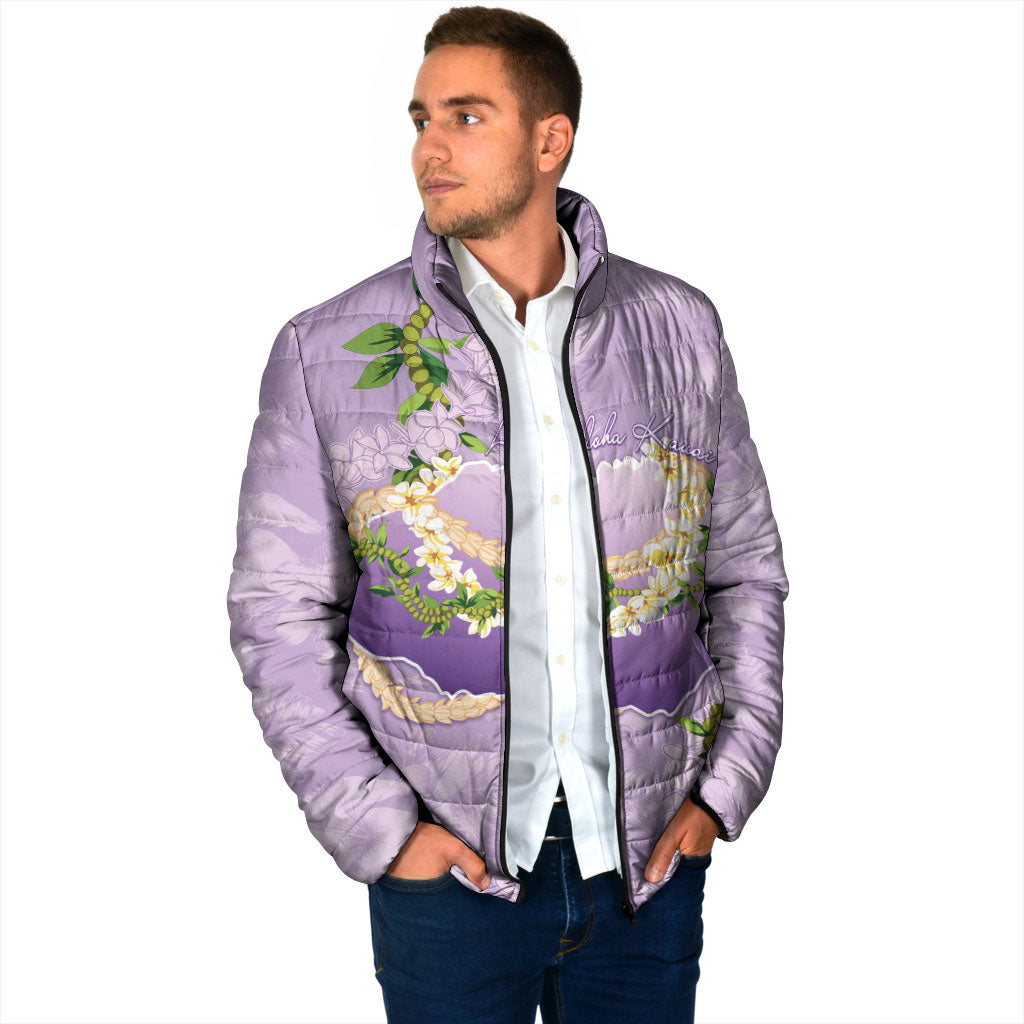 Hawaii Kauai Island Flowers Lei Padded Jacket Mokihana Lei