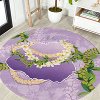 Hawaii Kauai Island Flowers Lei Round Carpet Mokihana Lei