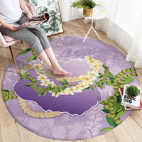 Hawaii Kauai Island Flowers Lei Round Carpet Mokihana Lei