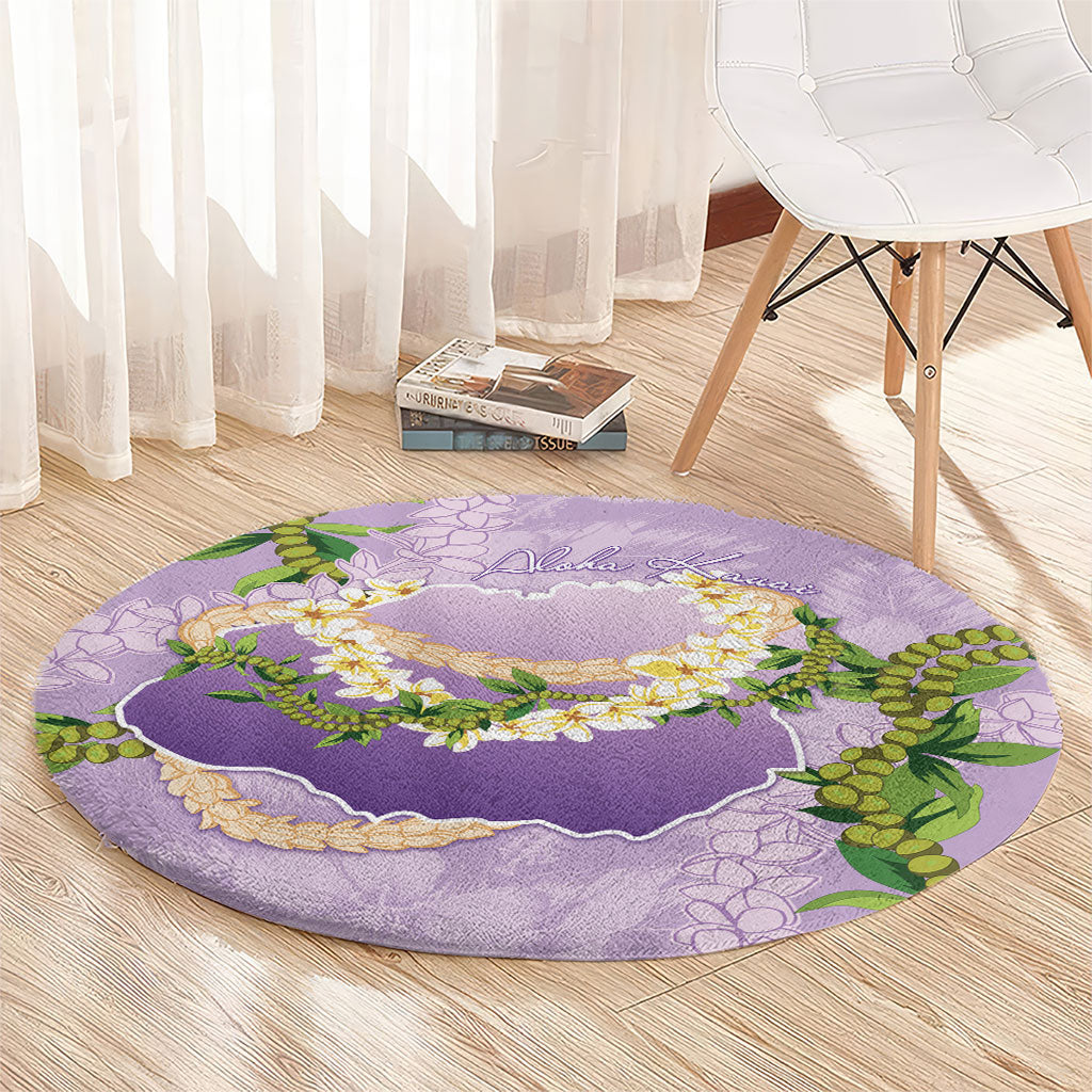 Hawaii Kauai Island Flowers Lei Round Carpet Mokihana Lei