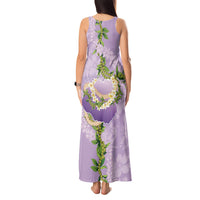 Hawaii Kauai Island Flowers Lei Tank Maxi Dress Mokihana Lei