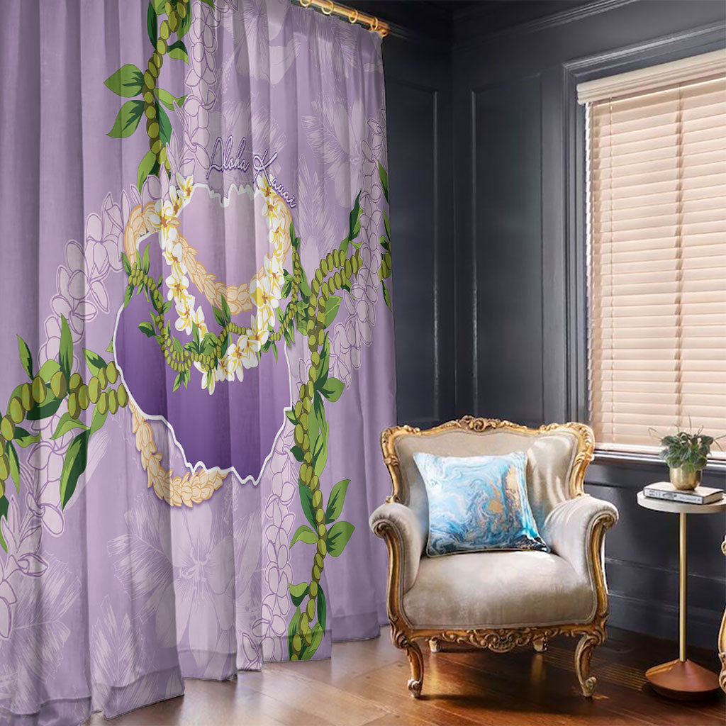 Hawaii Kauai Island Flowers Lei Window Curtain Mokihana Lei