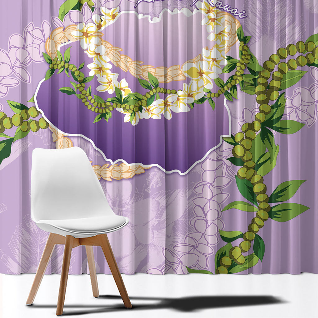 Hawaii Kauai Island Flowers Lei Window Curtain Mokihana Lei