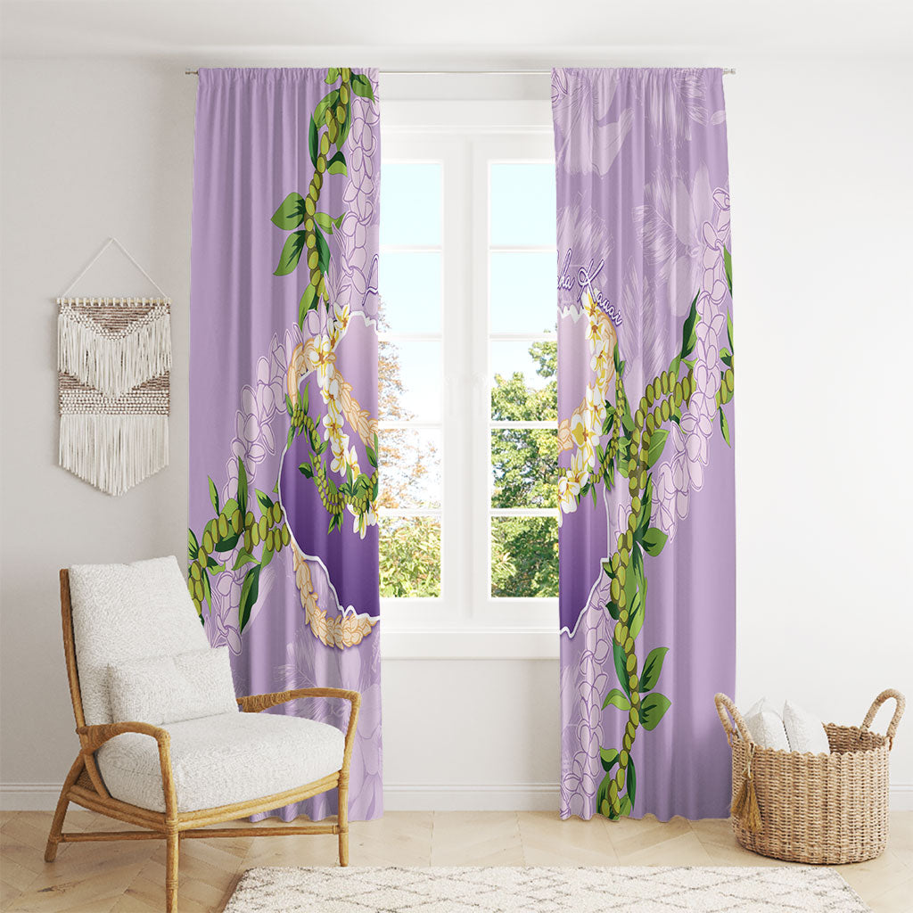 Hawaii Kauai Island Flowers Lei Window Curtain Mokihana Lei