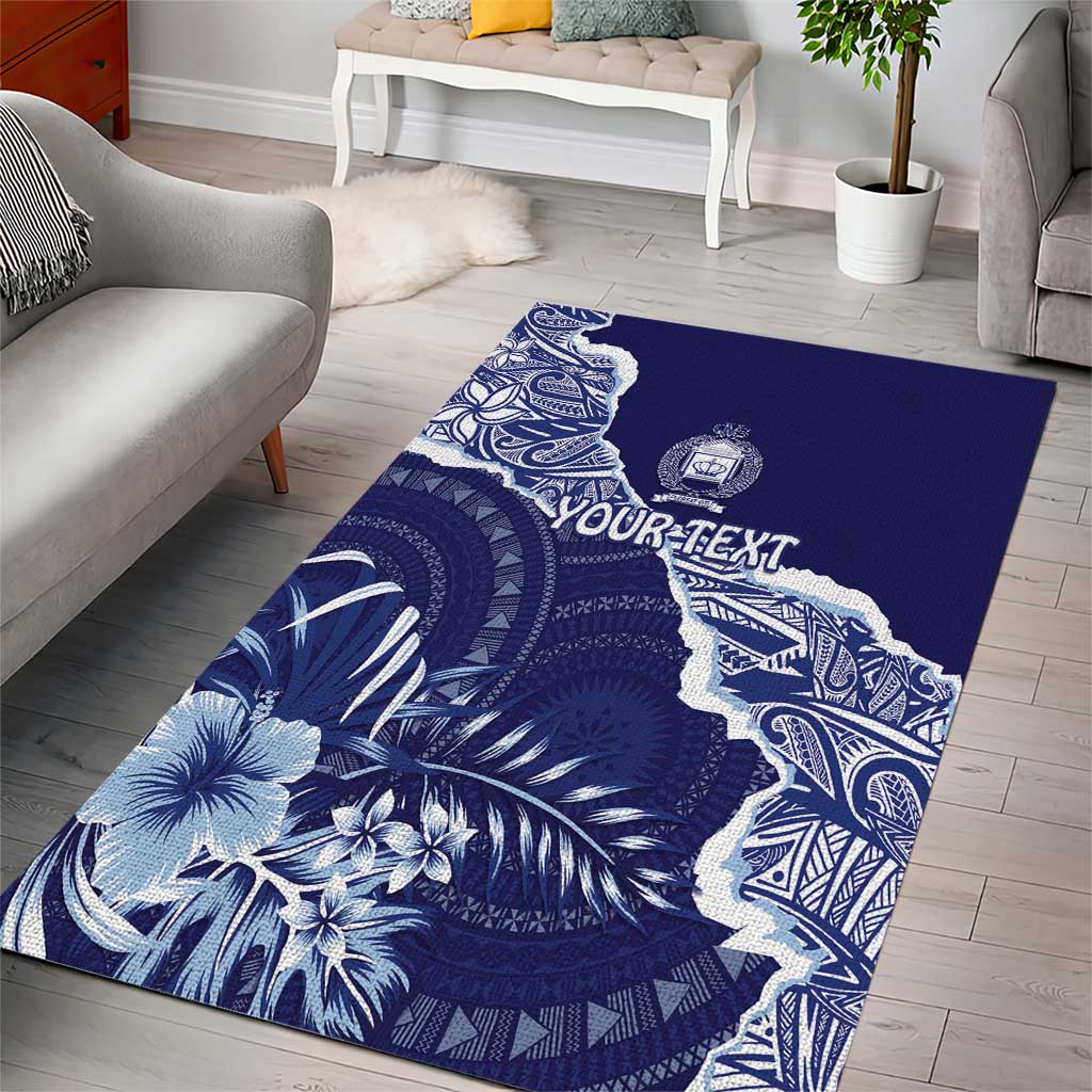 Fiji Queen Victoria School Personalised Area Rug Masi Tapa Torn Style