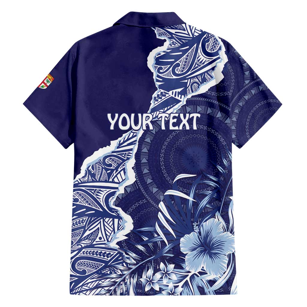 Fiji Queen Victoria School Personalised Family Matching Long Sleeve Bodycon Dress and Hawaiian Shirt Masi Tapa Torn Style LT7 - Polynesian Pride