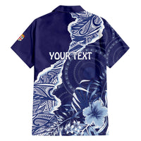Fiji Queen Victoria School Personalised Family Matching Long Sleeve Bodycon Dress and Hawaiian Shirt Masi Tapa Torn Style LT7 - Polynesian Pride