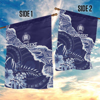 Fiji Queen Victoria School Personalised Garden Flag Masi Tapa Torn Style