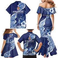 Fiji Lelean Memorial School Personalised Family Matching Mermaid Dress and Hawaiian Shirt Korodredre Davuilevu Masi Mix Style LT7 - Polynesian Pride