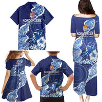 Fiji Lelean Memorial School Personalised Family Matching Puletasi and Hawaiian Shirt Korodredre Davuilevu Masi Mix Style LT7 - Polynesian Pride