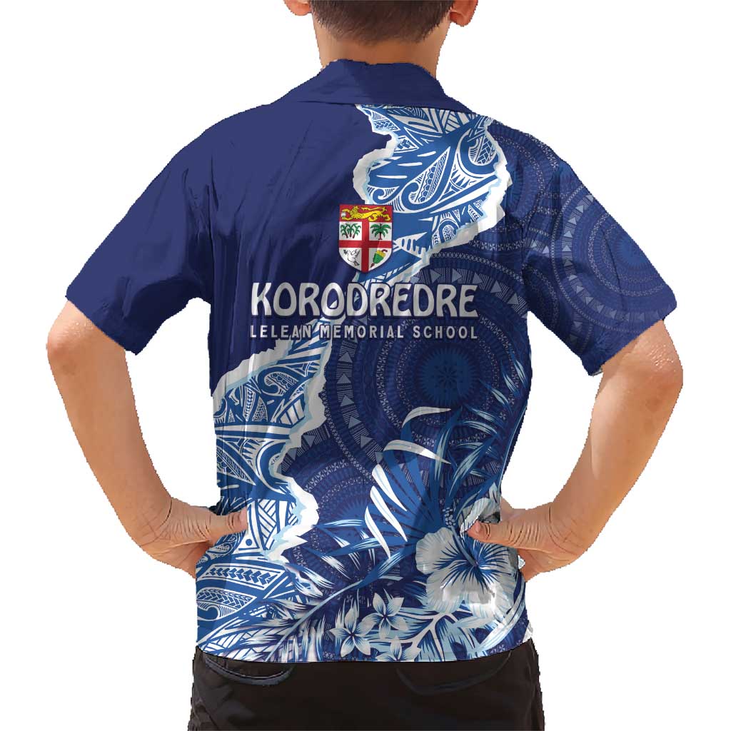 Fiji Lelean Memorial School Personalised Family Matching Short Sleeve Bodycon Dress and Hawaiian Shirt Korodredre Davuilevu Masi Mix Style LT7 - Polynesian Pride
