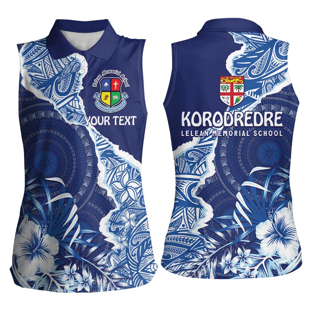 Fiji Lelean Memorial School Personalised Women Sleeveless Polo Shirt Korodredre Davuilevu Masi Mix Style