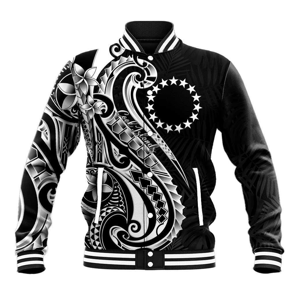 Kia Orana Cook Islands Baseball Jacket Kerekere Plumeria Tropical Waves - Polynesian Pride