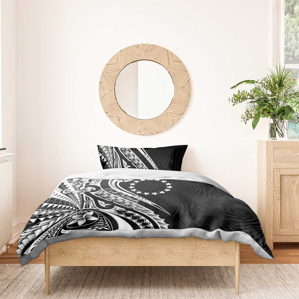 Kia Orana Cook Islands Bedding Set Kerekere Plumeria Tropical Waves - Polynesian Pride