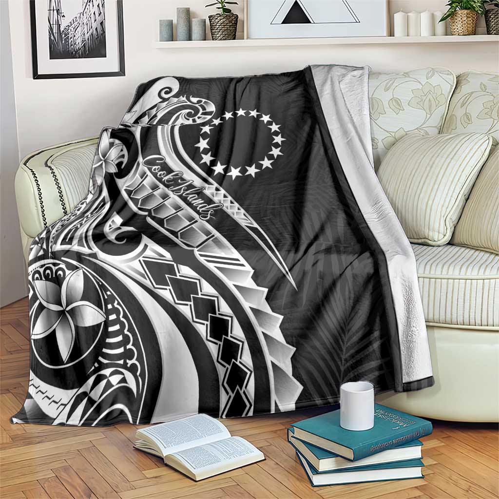 Kia Orana Cook Islands Blanket Kerekere Plumeria Tropical Waves - Polynesian Pride